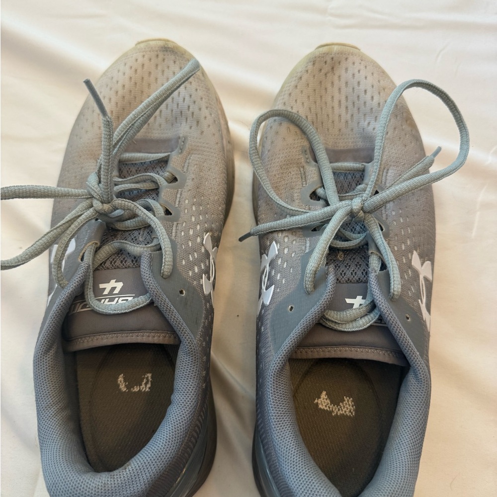 Under Armour Women's Light Gray Mesh Athletic Sneakers